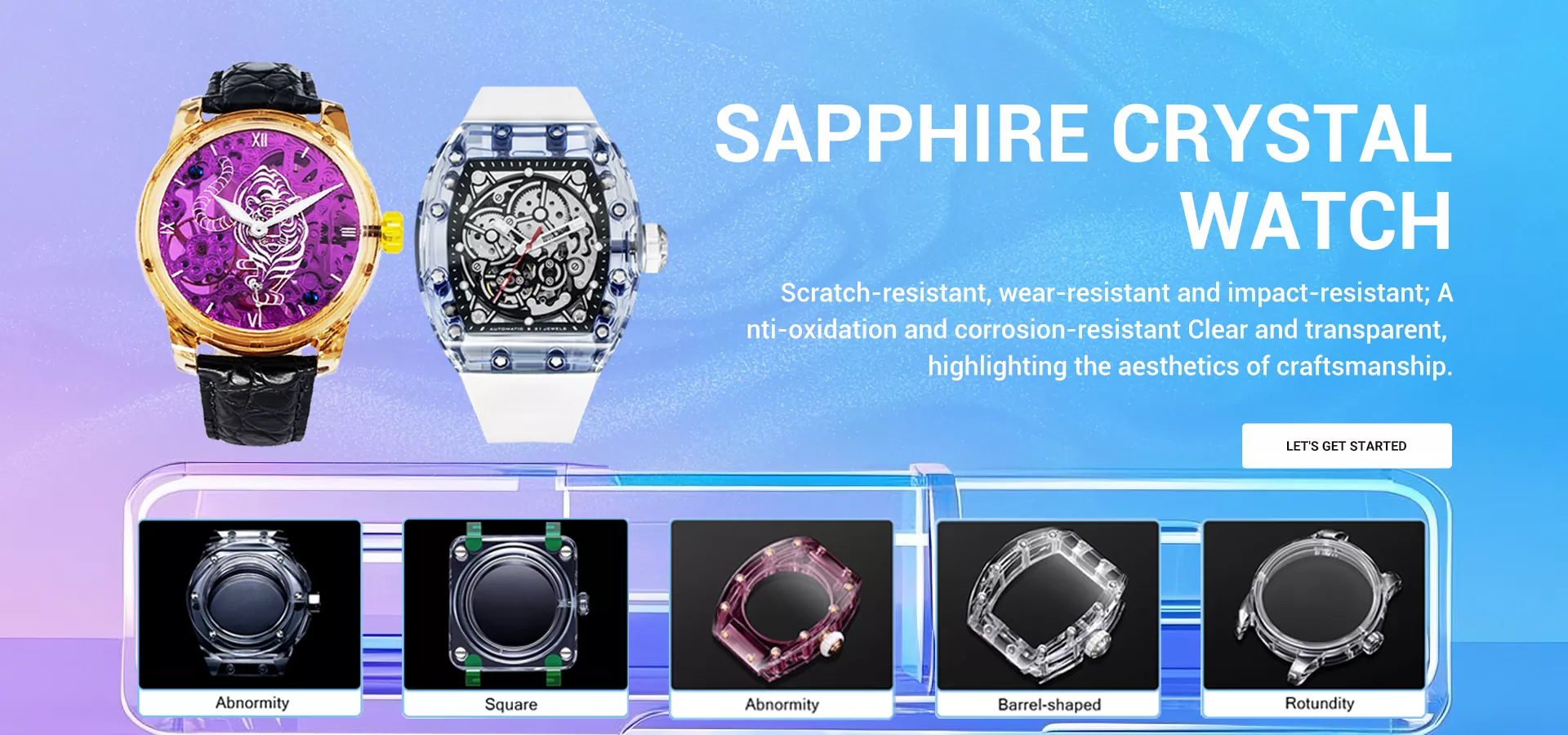 Sapphire Crystal Watch, Custom Sapphire Watch, Custom Watch Factory