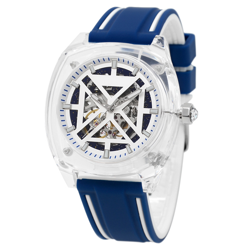 K9 Crystal Watch Manufacturer Automatic Mechanical Skeleton Hollow Out Watch