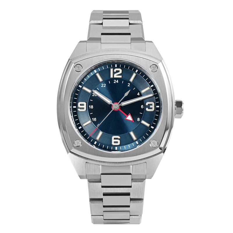 Luxury Design 316L Stainless Steel Custom Logo Automatic GMT Watch