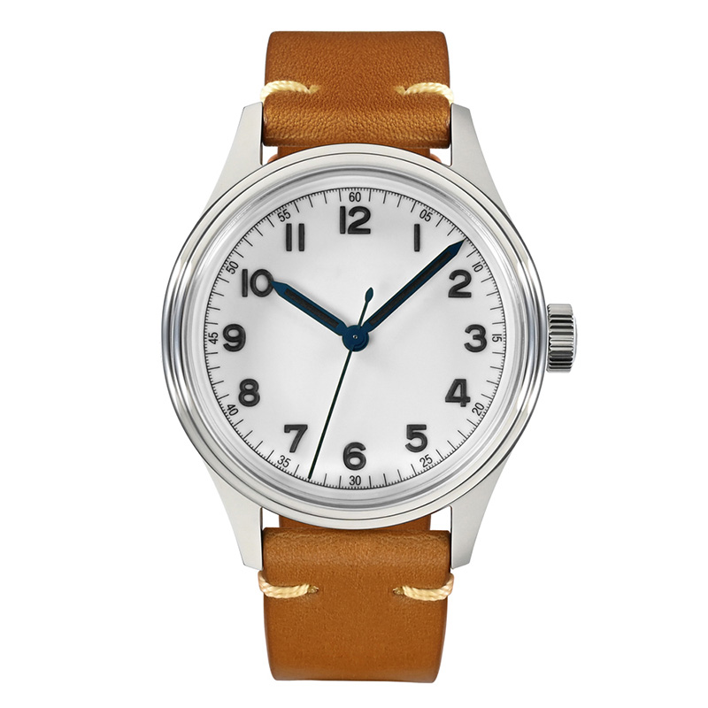 Leather Straps Vintage Automatic Mechanical Watch Custom Logo