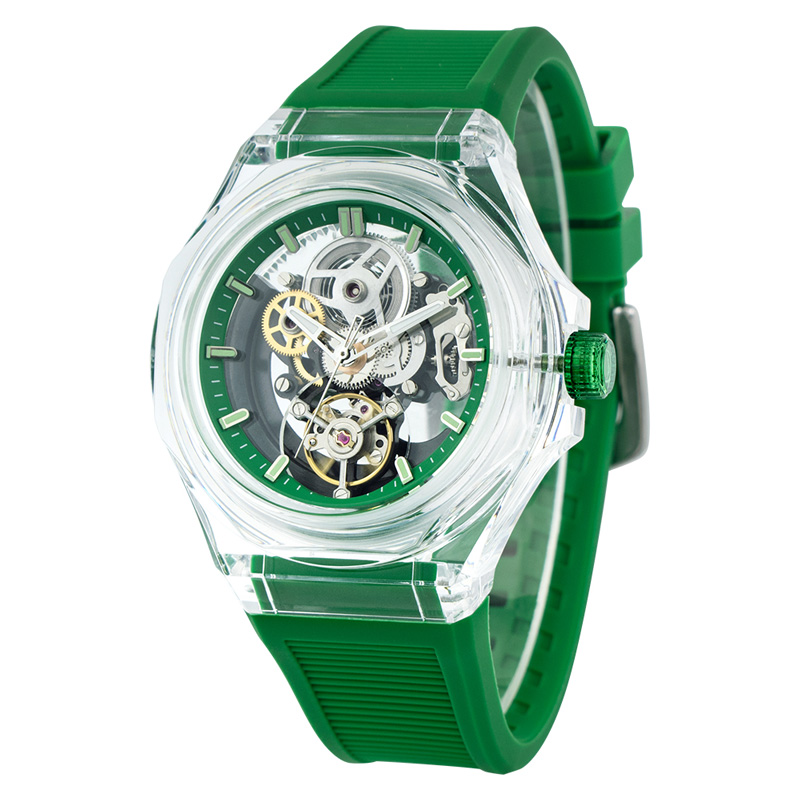 Transparent Case Hollow Out Skeleton Dial Luxury Automatic Mechanical Watch