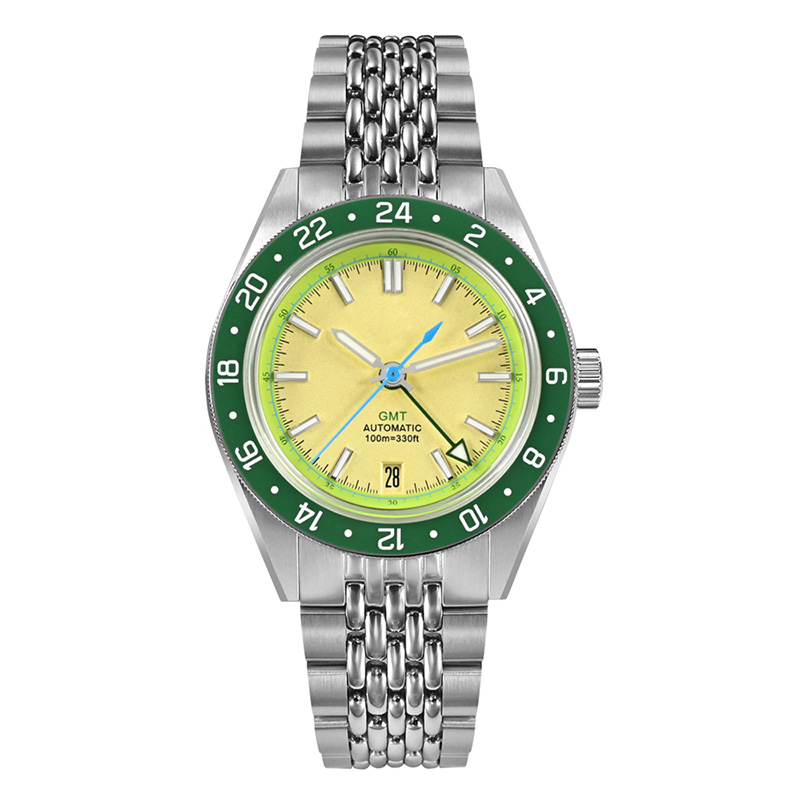 316L Stainless Steel Private Label Fashion Automatic GMT Watch